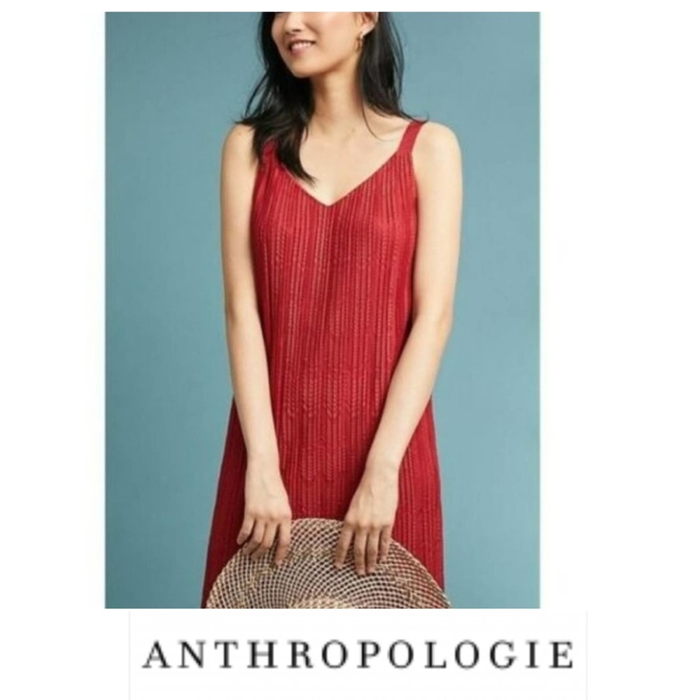 Anthropologie Meadow Rue Prespa Rust Orange Dress
